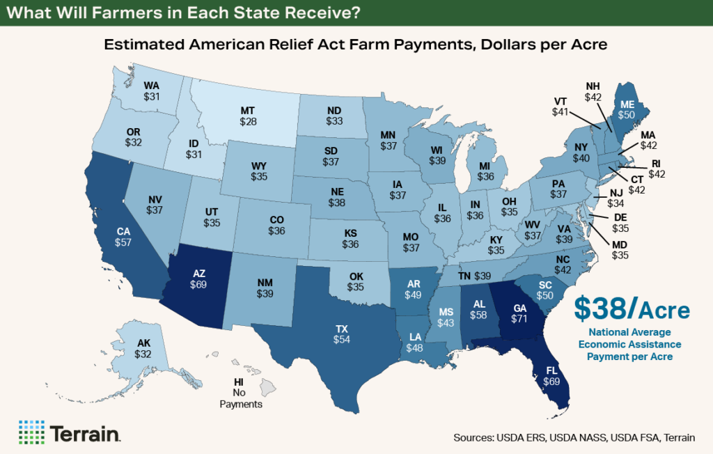 Map - What Will Farmers in Each State Receive?