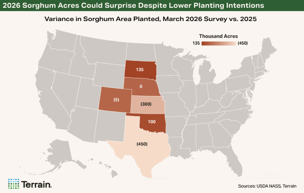 Map Sorghum Q2 2026 - 2026 Sorghum Acres Could Surprise Despite Lower Planting Intentions Map Sorghum Q2 2026 - 2026 Sorghum Acres Could Surprise Despite Lower Planting Intentions